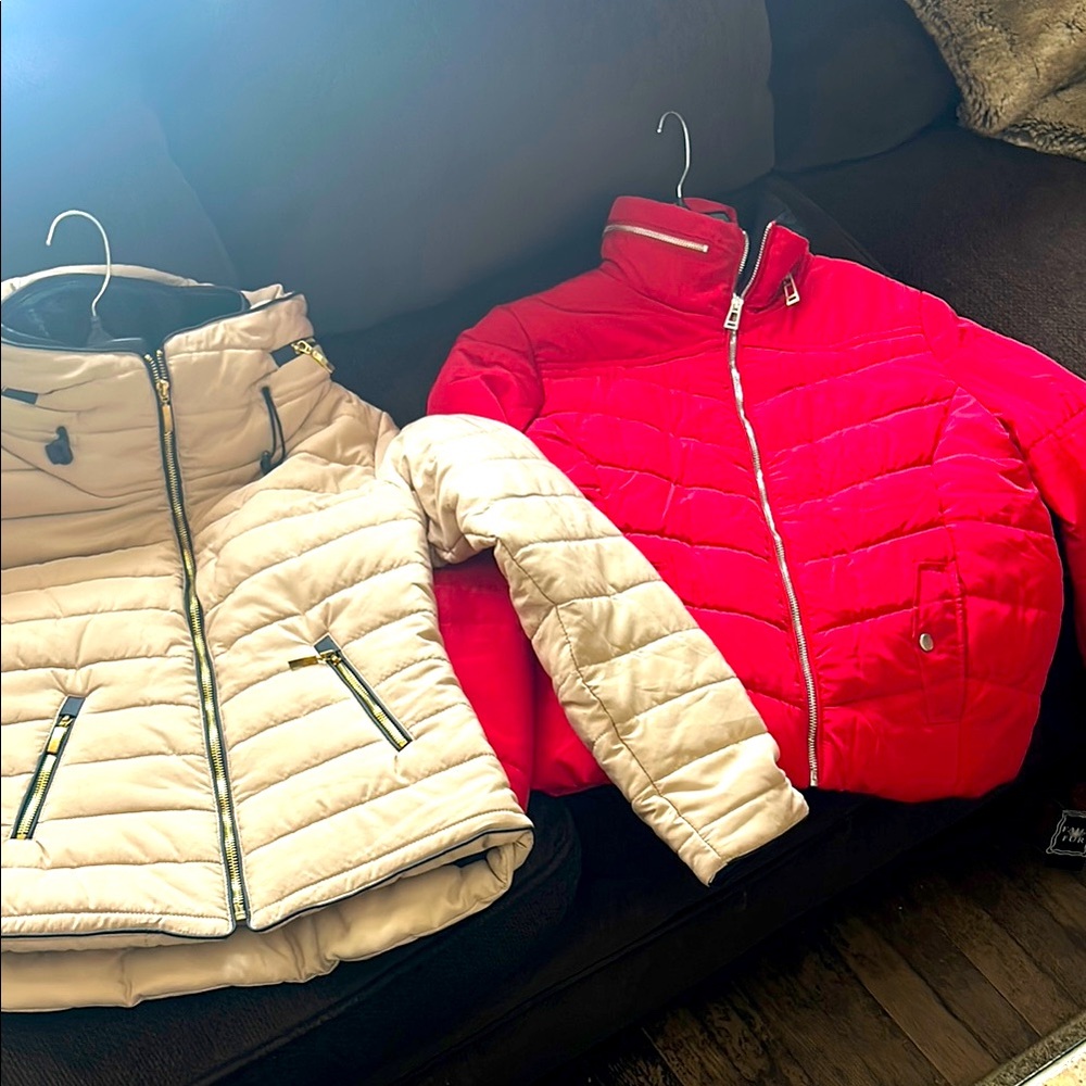 Red and Cream Quilted Jackets
